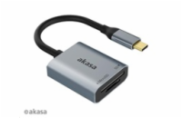 AKASA čtečka karet AK-CR-10BK (SD, microSD), externí, USB 3.2 Type-C