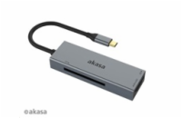 AKASA čtečka karet AK-CR-09BK 3-in-1 (CF, SD, microSD), externí, USB 3.2 Type-C