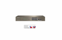 Tenda TEG5310P-8-150W Tenda TEG5310P-8-150W Gigabit L3 PoE Switch 130W, 8x 1Gb/s PoE, 2x RJ45/SFP, STP, IGMP, VLAN, Rack