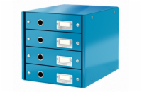 LEITZ Zásuvkový box  Click&Store, 4 zásuvky, modrá