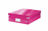 LEITZ Organizační box  Click&Store, velikost M, růžová