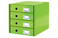 LEITZ Zásuvkový box  Click&Store, 4 zásuvky, zelená