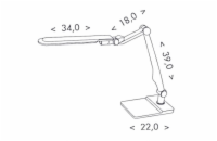 ECOLITE LED stolní lampa dotyková, 9W, volba teploty světla, stmívatelná, bílý lesk   LBL1207-BI