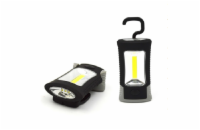 Solight LED svítilna pracovní, 120+40lm, 3W COB + 3 SMD LED, hák + magnet, 3 x AAA - WL108