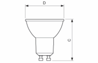 LED žárovka Philips, GU10, 3,5W, 2700K, úhel 36°