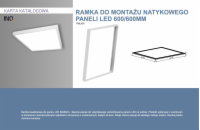INQ Rám hliníkový pro instalaci LED panelů, bílý, rozměr 600x600mm  PNLA01