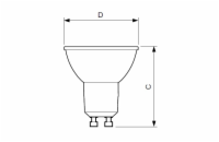 LED žárovka Philips, GU10, 4W stmívatelná, 4000K, úhel 36°  P730225