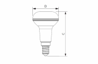 LED žárovka Philips Reflektor R50 2,8W 2700K, E14, teplá bílá