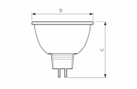 Philips LED žárovka GU5,3 MR16 7W 50W teplá bílá 2700K stmívatelná, reflektor 12V 36° LED žárovka Philips, MR16, 7W, 2700K, úhel 36° Dimmable