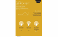 LED čirá žárovka FILAMENT pro svícen 34V/0,2W