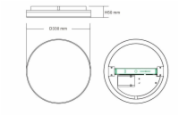 Svítidlo LED stropní ELPO 24W 1900lm 3CCT-3000K/4000K/6000K ELW-055