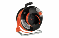 Solight prodlužovací přívod na bubnu, 1 zásuvka, 50m, oranžový kabel, 3x 1,5mm2 - PB12O