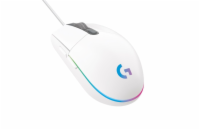 Logitech G102 Gen2/Herní/Optická/Pro praváky/8 000 DPI/Drátová USB/Bílá