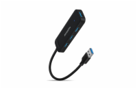 AXAGON HUE-L1A, 4x USB 3.2 Gen 1 TRAVEL hub, kabel USB-A 20cm