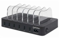 Manhattan USB nabíjecí stanice, 6-Port USB Charging Station, USB-A, černá