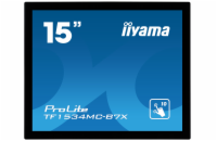 15" iiyama TF1534MC-B7X: TN, XGA, capacitive, 10P, 370cd/m2, VGA, DP, HDMI, IP65, černý