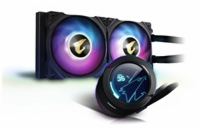 GIGABYTE AORUS WATERFORCE X 240 All-in-one Liquid Cooler with Circular LCD Display RGB Fusion 2.0 Triple 120mm ARGB