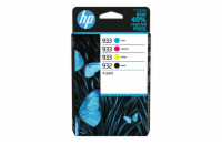 HP 932 originální inkoustová kazeta černá, azurová, purpurová, žlutá 6ZC71AE HP 932 Black / 933 CMY Original Ink Cartridge 4-Pack