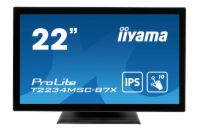 22" iiyama T2234MSC-B7X: IPS, FullHD, capacitive, 10P, 350cd/m2, VGA, HDMI, DP, černý