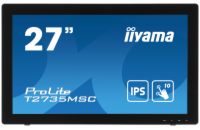 27" iiyama T2735MSC-B3: IPS, FullHD, capacitive, 10P, 300cd/m2, VGA, HDMI, DP, černý