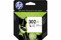 HP inkoustová kazeta 302XL tricolor CMY F6U67AE originál