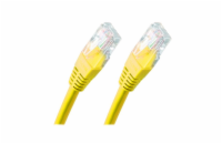 XtendLan patch kabel Cat5E, UTP - 0,25m, žlutý (prodej po 10 ks)