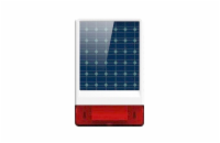 iGET SECURITY P12 - Bezdrátová solární venkovní siréna 110 dB. Indikace alarmu pomocí červeného majáčku, pro alarm M2B/M3B