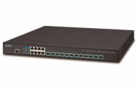 Planet XGS-6350-12X8TR L3 switch, 12x10G SFP+, 8xGbE RJ-45, Web/SNMP/konzole/Telnet, L3 RIP/OSPF, QoS, 2x power-in