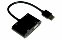 XtendLan XL-HMHFVGAF XtendLan Konvertor HDMI(M) na VGA a HDMI(F), VGA 1080p, HDMI 4k, s audio propojením (jack 3.5mm),napájení USB micro(B)