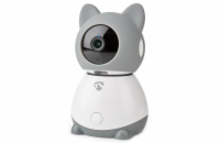 NEDIS IP kamera/ Wi-Fi/ vnitřní/ 1080p/ Micro SD/ Cloud/ snímač pohybu/ náklon/ noční vidění/ Android/ iOS/ šedo-bílá