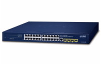 Planet GS-4210-24T4S L2 switch, 24x1Gb, 4x1Gb SFP, QoS, fanless