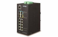 Planet IGS-5225-8T2S2X průmyslový switch, 8x1Gb, 2x1Gb SFP, 2x10Gb SFP+, dual 12-48VDC, -40~75°C, IP30