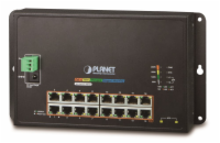 Planet WGS-4215-16P2S plochý L4 switch, 16x1Gb, 2x1Gb SFP, 16x PoE 802.3at 240W, 48-56VDC, -10~60°C, IP30, fanless