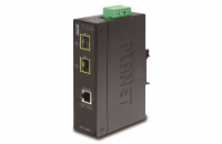 Planet IGT-1205AT, konvertor 1x 1000Base-T, 2x SFP 100/1000Base-X, -40 až +75C, EFT+ESD