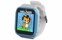 HELMER dětské chytré hodinky KW 801/ 1.54" TFT/ dotykový display/ foto/ video/ 6 her/ micro SD/ čeština/ modro-bílé