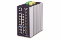 Planet IGS-6325-8T8S4X průmyslový L3 switch, 8x1Gb, 8x2.5Gb SFP + 4x10Gb SFP+, 12-48VDC, -40~75°C, IP30, fanless