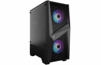 MSI skříň MAG FORGE 100R/ bez zdroje/ levé temperované sklo/ 2x 120 mm A-RGB fan/ 2x USB3.0/ 1x 120 mm fan/ černá