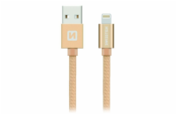 Swissten Datový Kabel Textile Usb / Lightning 1,2 M Zlatý