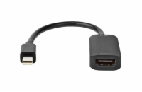NEDIS redukční kabel/ Mini DisplayPort zástrčka - HDMI zásuvka/ černý/ blistr/ 20 cm