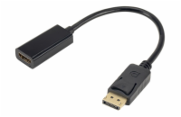 XtendLan Adaptér DisplayPort (M) na HDMI (F), 15cm, černý