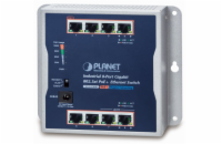 Planet WGS-818HP Planet průmyslový plochý switch 8x 1Gb, 8x PoE 30/120W, 48-56V, IP30, -20/60st, fanless