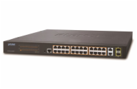 Planet FGSW-2624HPS L2 switch, 24x100Mb, 2x1Gb SFP, 24x PoE 802.3at 220W