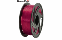 XtendLAN PLA filament 1,75mm průhledný červený 1kg