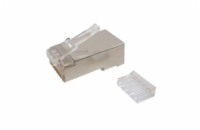 Solarix Konektor RJ45 CAT6 STP 8p8c stíněný skládaný na licnu