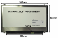 SIL LCD PANEL 15,6" FHD 1920x1080 30PIN MATNÝ / ÚCHYTY NAHOŘE A DOLE 77046121 LCD PANEL 15,6" FHD 1920x1080 30PIN MATNÝ / ÚCHYTY NAHOŘE A DOLE