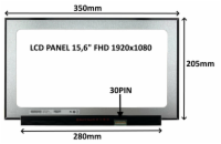 SIL LCD PANEL 15,6" FHD 1920x1080 30PIN MATNÝ IPS / BEZ ÚCHYTŮ 77021571 LCD PANEL 15,6" FHD 1920x1080 30PIN MATNÝ IPS / BEZ ÚCHYTŮ