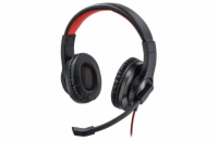 HAMA headset PC stereo HS-USB400/ drátová sluchátka + mikrofon/ USB/ citlivost 100 dB/mW/ černý