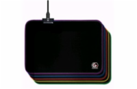 GEMBIRD Podložka pod myš MP-GAMELED-M, USB, RGB podsvícení, herní, 250x350mm, látková, černá GEMBIRD MP-GAMELED-M Gaming mouse pad with LED light effect M-size 250x350mm