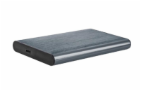 Gembird Externí box pro 2,5" disky, USB 3.1, Type-C, broušený hliník, šedý