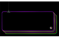 Gembird Podložka pod myš látková černá, MP-GAMELED-L, USB, RGB podsvícení, herní, 300x800mm